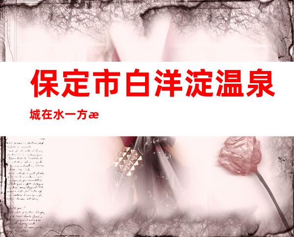 保定市白洋淀温泉城在水一方房地产开发有限公司